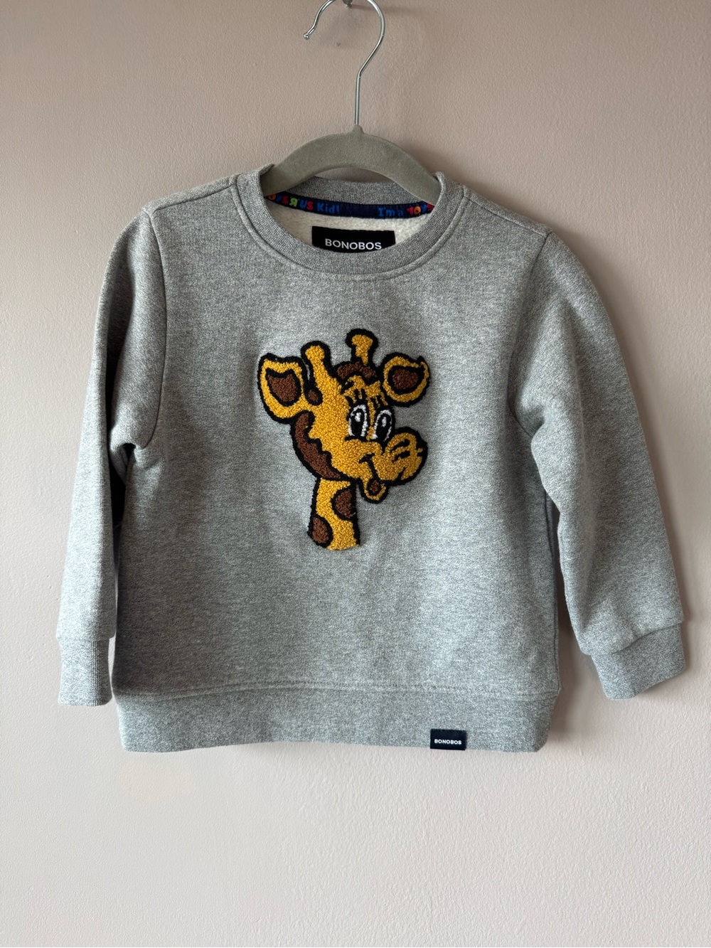 Bonobos x Toys R Us Gray Geoffrey the Giraffe Crew Neck Sweatshirt Size 3T